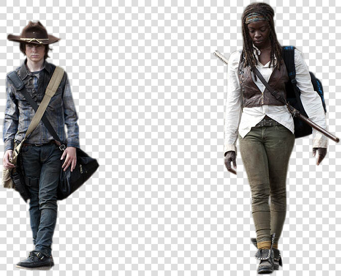 Carl And Michonne Twd  HD Png DownloadTransparent PNG