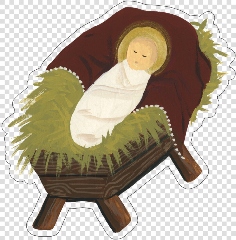 Jesus In A Manger Print  amp  Cut File   Illustration  HD Png DownloadTransparent PNG