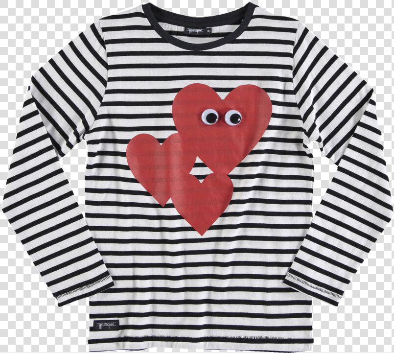 Yporqué Heart Eyes Striped Tee   Ovo Striped Long Sleeve  HD Png DownloadTransparent PNG