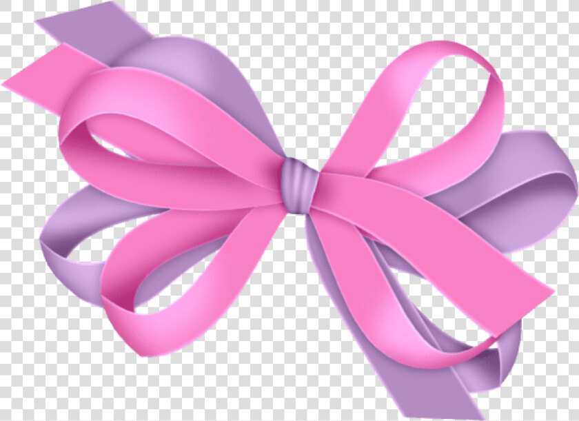 Pink Ribbon Clip Art Of Ribbons For Breast Cancer Awareness   Pink And Purple Bow  HD Png DownloadTransparent PNG