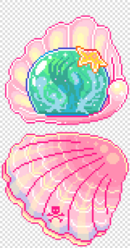  freetoedit  cute  kawaii  pixel  pastel  shell   Pixel Art Tumblr Png  Transparent PngTransparent PNG