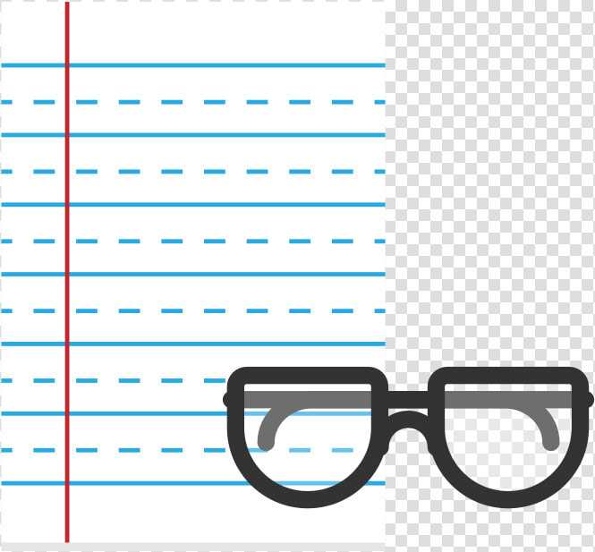 Notepad With Glasses Flat Icon Vector  HD Png DownloadTransparent PNG