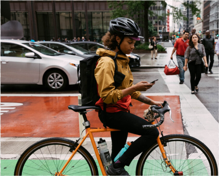 Cycling Commuter Using Strava To Bike To Work   Hybrid Bicycle  HD Png DownloadTransparent PNG