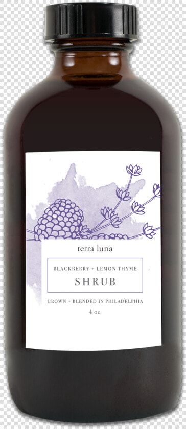 Terra Shrub Blackberry   Glass Bottle  HD Png DownloadTransparent PNG