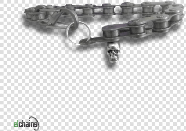 Stainless Steel Skull Bike Chain Bracelet   Elchains™  HD Png DownloadTransparent PNG