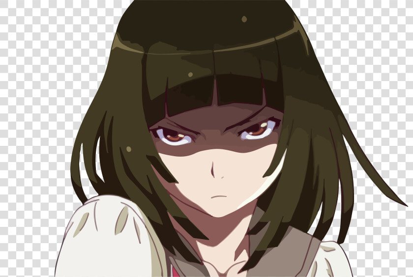 Sengoku Nadeko Wallpapers Widescreen Image Photos Pictures   Anime Girl Angry Face  HD Png DownloadTransparent PNG