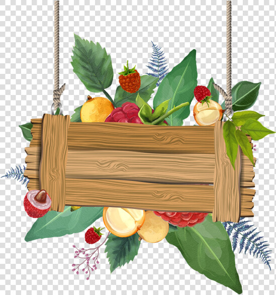 Beautiful Watercolor Tropical Summer Fruits  Tropical    Wooden Hanging Png  Transparent PngTransparent PNG