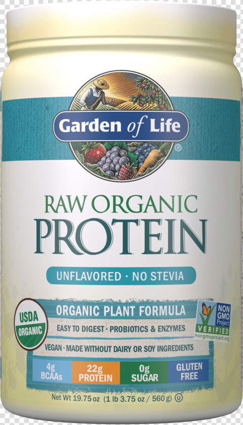 Raw Organic Protein Powder Unflavored   Organic Protein Powder  HD Png DownloadTransparent PNG