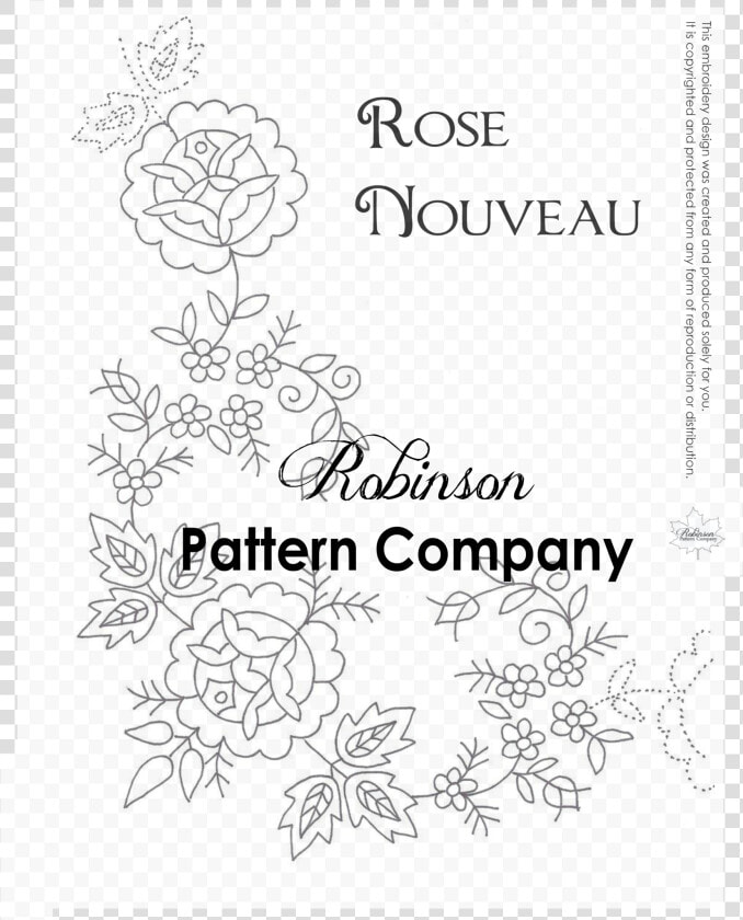 Transparent Rose Pattern Png   Hand Embroidery Pattern Design  Png DownloadTransparent PNG