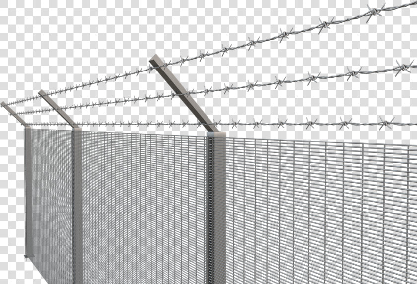 V Mesh Fencing With Barbed Wire  HD Png DownloadTransparent PNG