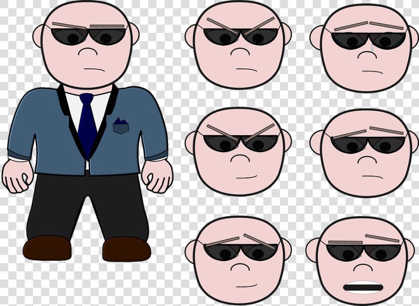 Bodyguard  Henchman  Cartoon  Suit  Man  Bald  Mean   Henchman Cartoon  HD Png DownloadTransparent PNG