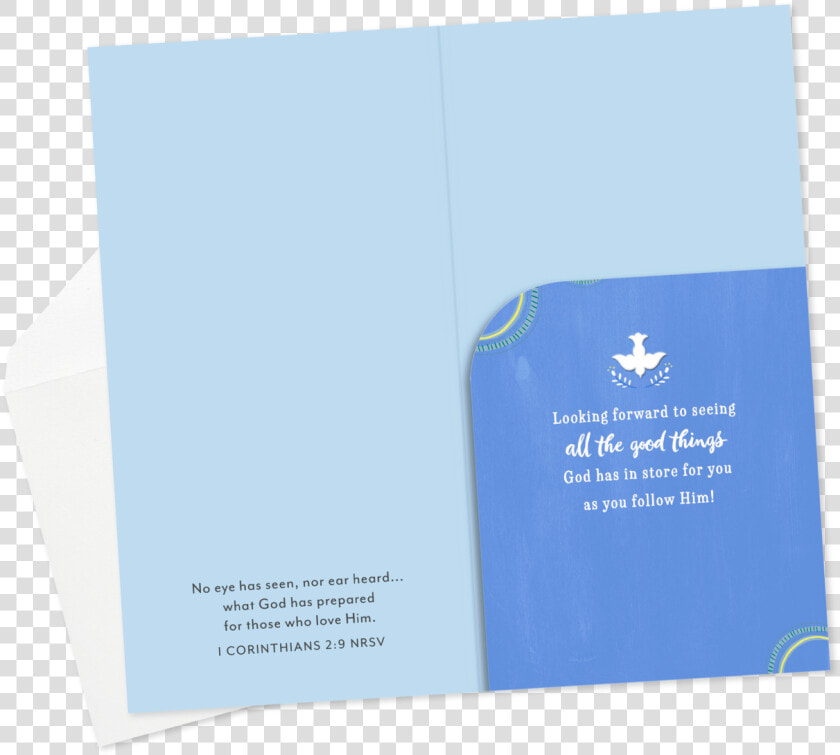 Blue Cross With Dove Confirmation Money Holder Card   Art Paper  HD Png DownloadTransparent PNG