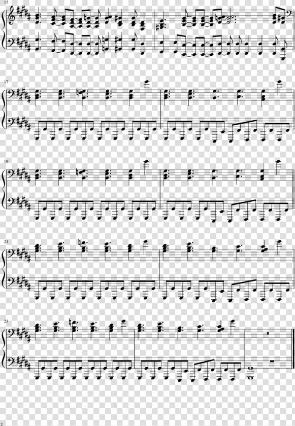 Version One Sheet Music For   Everything Is Awesome Partitura  HD Png DownloadTransparent PNG