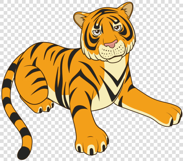 Tiger Clipart Cartoon Vector And Animations Transparent   Cartoon Tiger  HD Png DownloadTransparent PNG