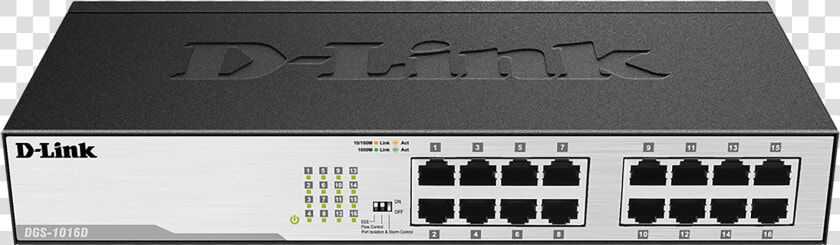 Dgs 1016d 16 Port Gigabit Unmanaged Desktop Switch   D Link Dgs 1016d 16 Port Gigabit Switch  HD Png DownloadTransparent PNG