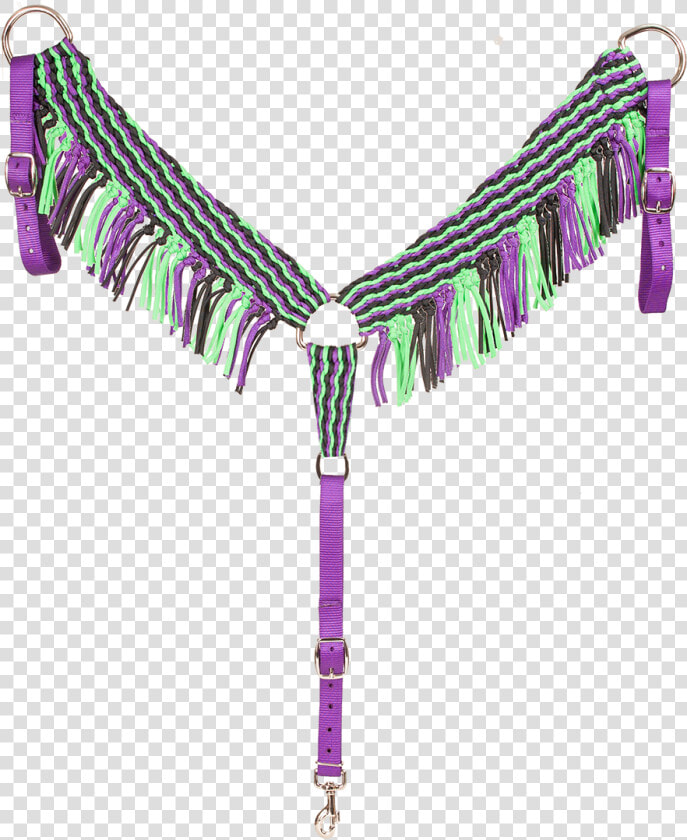 Mustang Nylon Braided Breast Collar With Fringe  Purple lime black   Panties  HD Png DownloadTransparent PNG