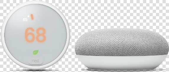 Nest Thermostat E With Google Home Mini Image   Nest E Google Mini  HD Png DownloadTransparent PNG