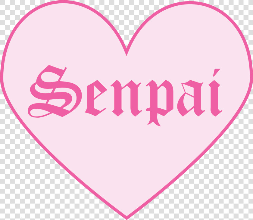 Kawaii Stickers Png  senpai  lt 3   Heart That Say I Love You  Transparent PngTransparent PNG