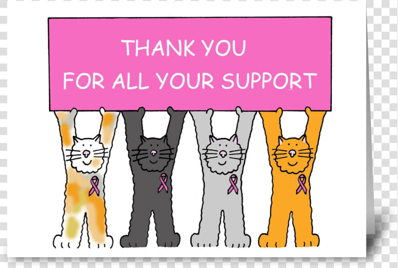 Pink Ribbon  Thank You For Your Support  HD Png DownloadTransparent PNG