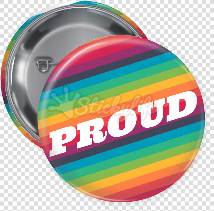 Rainbow Stripe Lgbtq Proud Pin Backed Button   Graphic Design  HD Png DownloadTransparent PNG