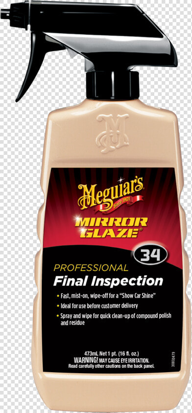 M34 Mirror Glaze® Final Inspection  16 Oz   Meguiars Final Inspection  HD Png DownloadTransparent PNG