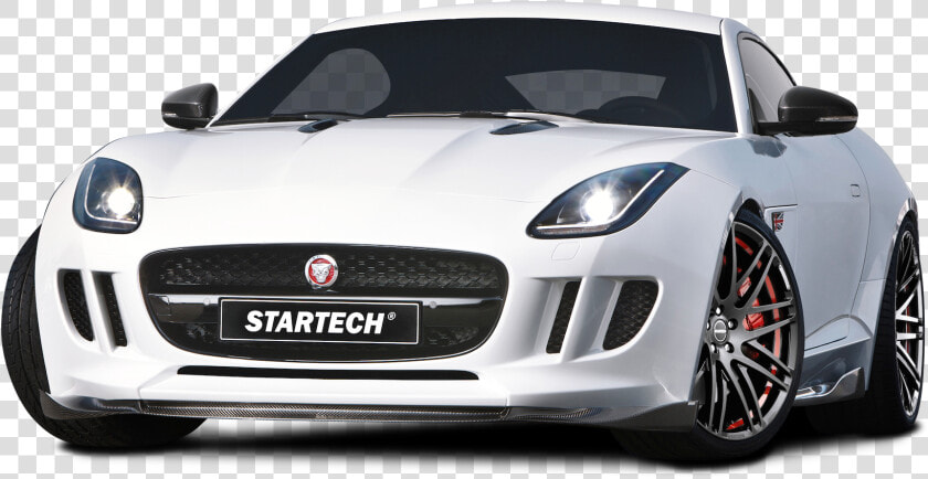 White Startech Jaguar F Type Coupe Sports Car Png Image   Jaguar Car Full Hd  Transparent PngTransparent PNG