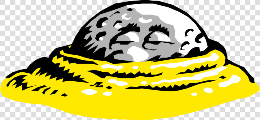 Vector Illustration Of Anthropomorphic Golf Ball Buried  HD Png DownloadTransparent PNG