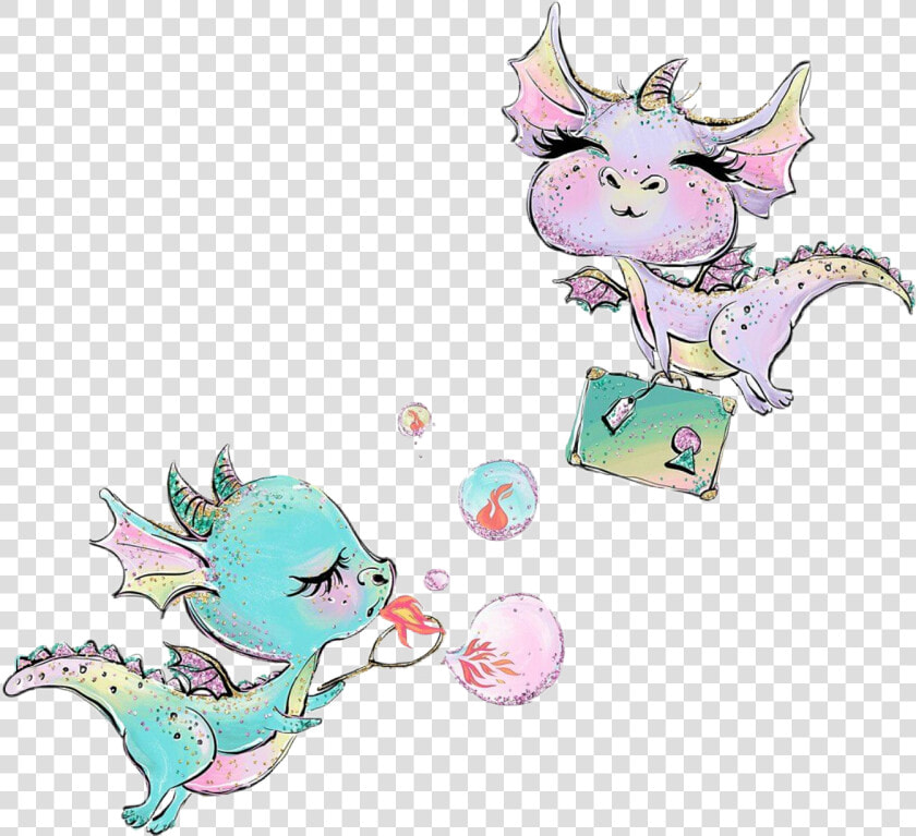  watercolor  dragon  dragons  babydragon  babyanimals   Watercolor Dragon Clipart  HD Png DownloadTransparent PNG