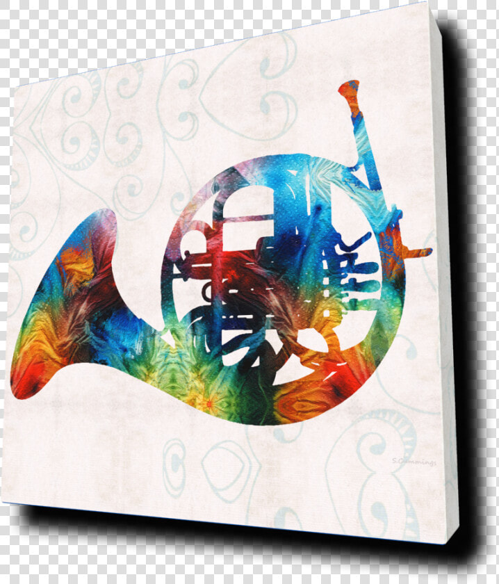 Colorful French Horn   Color Fusion By Sharon Cummings  HD Png DownloadTransparent PNG