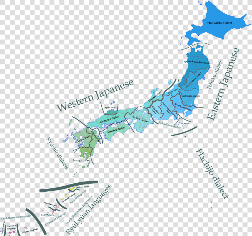 Japanese Dialects en   Population Map Of Japan  HD Png DownloadTransparent PNG