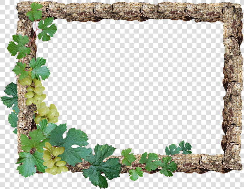 Frame  Border  Rustic  Wood  Grapes   Rustic Border  HD Png DownloadTransparent PNG