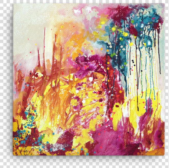 Fine Art Canvas Reproduction   Canvas Color Splashes Art  HD Png DownloadTransparent PNG