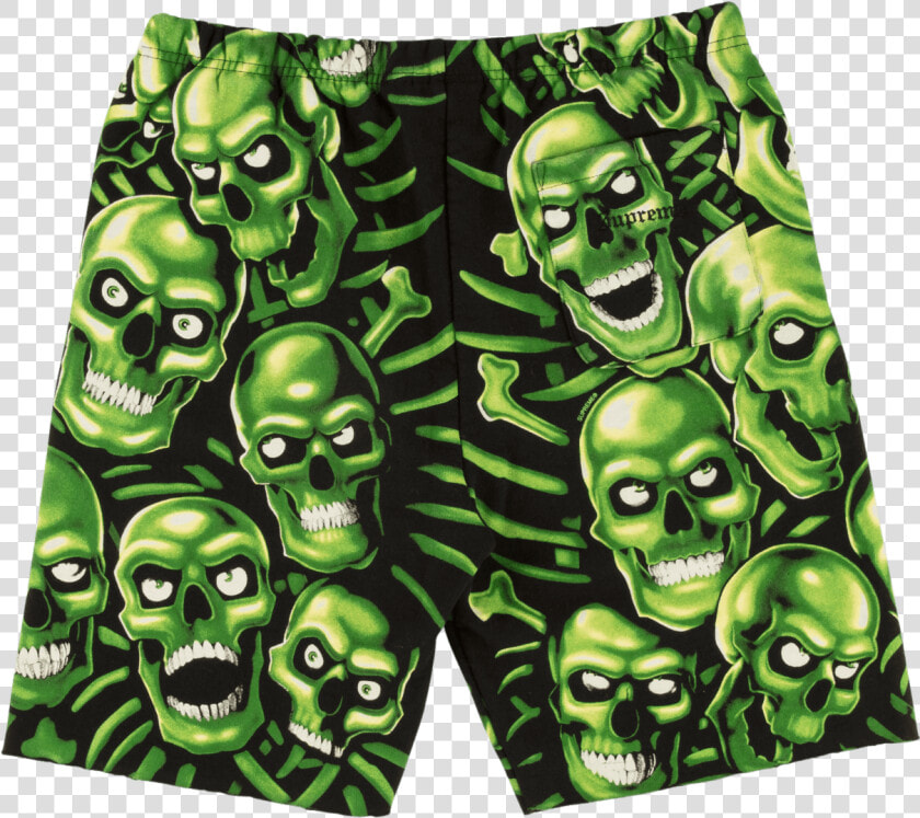 Supreme Skull Pile Sweatshort   Supreme Skull Shorts  HD Png DownloadTransparent PNG