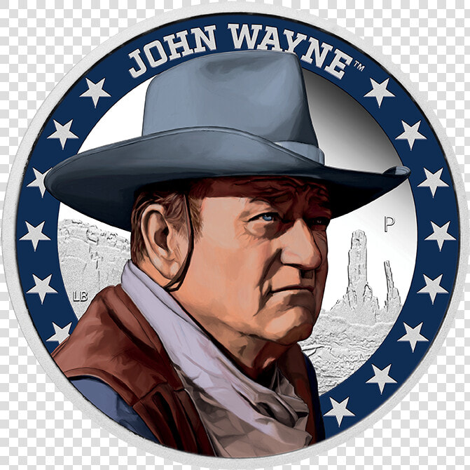 2020 1oz Tuvalu John Wayne 9999 Silver Proof Coin   John Wayne  HD Png DownloadTransparent PNG