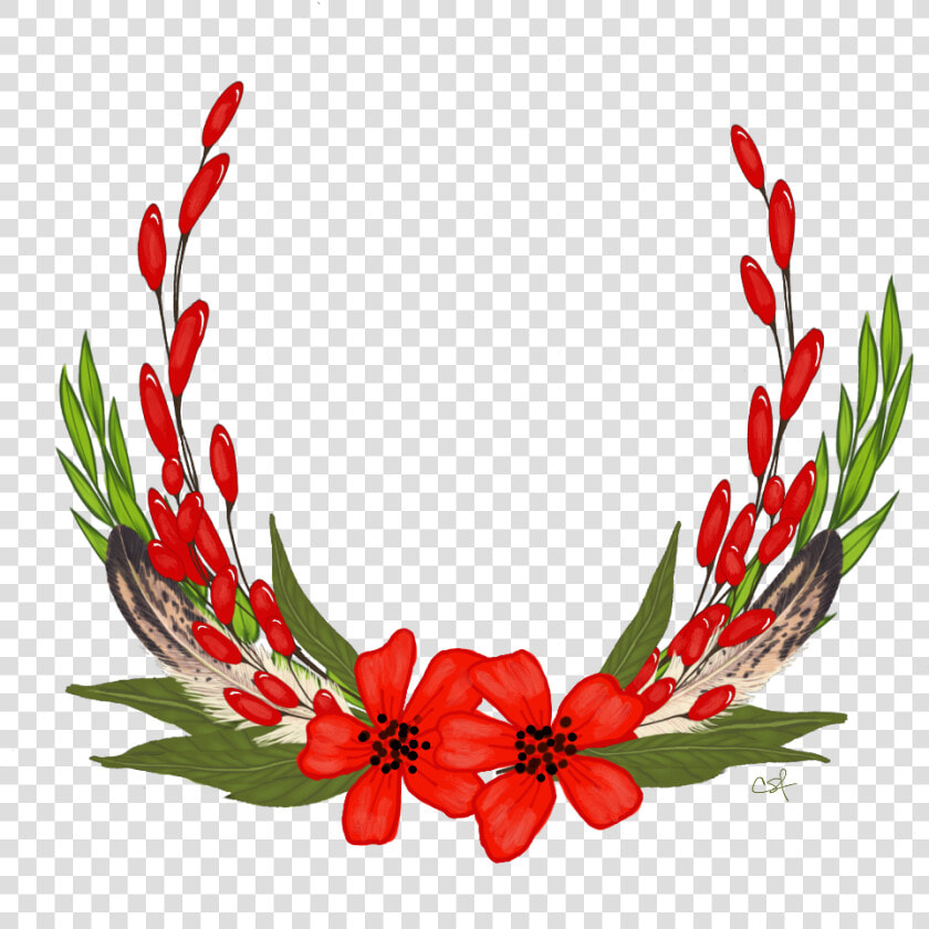  flowers  floral  wreath  frame  freetoedit   Transparent Floral Wreath Red  HD Png DownloadTransparent PNG