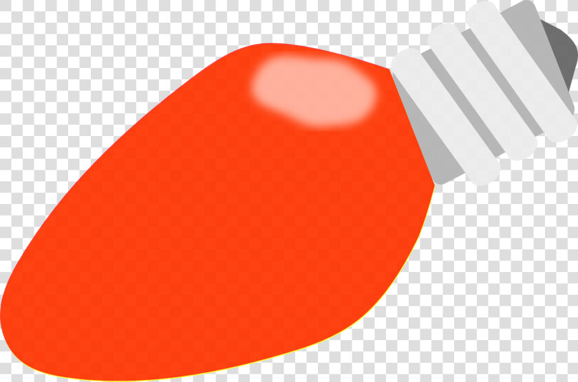 Bulb Clipart Orange   Red Christmas Light Bulb Clipart  HD Png DownloadTransparent PNG