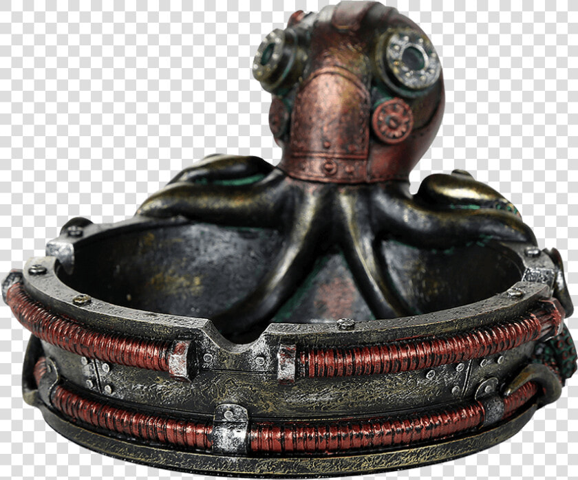 Steampunk Octopus Ashtray   Bronze Sculpture  HD Png DownloadTransparent PNG