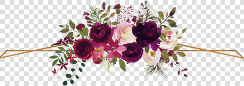 Burgundy Watercolor Flowers Free  HD Png DownloadTransparent PNG