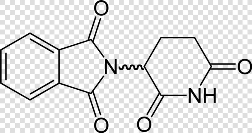 Thalidomide 2d Skeletal Wavy   Thalidomide Structure  HD Png DownloadTransparent PNG