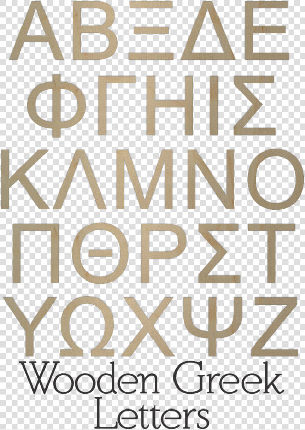 Wooden Greek Letters   Poster  HD Png DownloadTransparent PNG