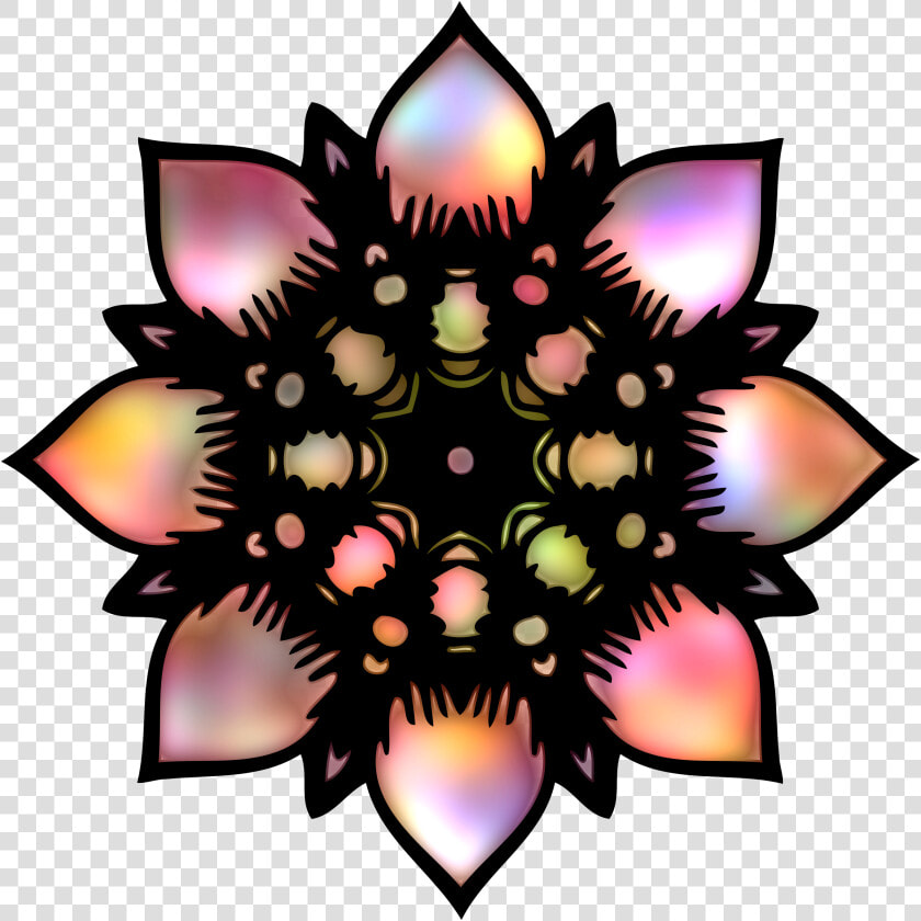 Abstract Flower 4 Clip Arts   Mehndi Vector  HD Png DownloadTransparent PNG