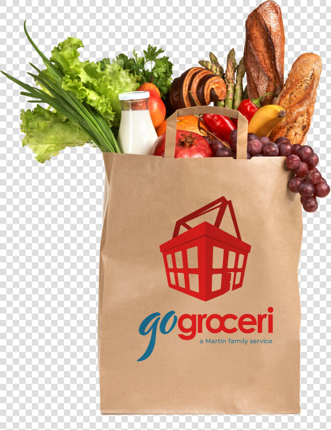 Gogroceri Offers Convenient On line And Mobile Grocery   Christmas Grocery Bag  HD Png DownloadTransparent PNG