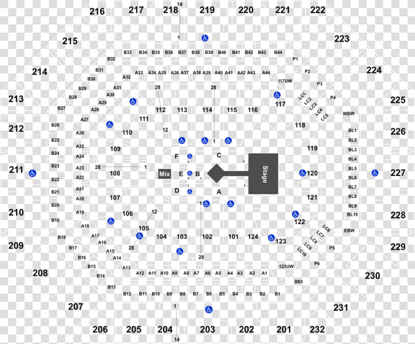 Talking Stick Arena Seating Chart Section 101 Row 2  HD Png DownloadTransparent PNG