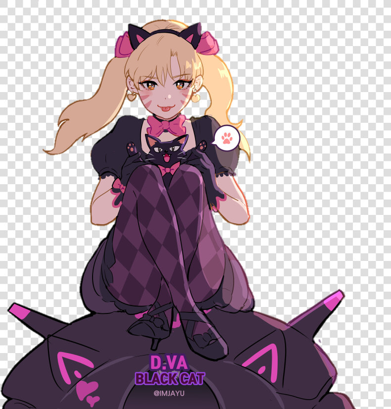  overwatch  dva   Dva Black Cat Overwatch Transparent  HD Png DownloadTransparent PNG