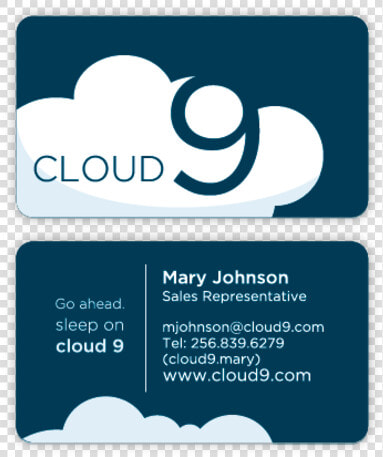 Full 2 Cloud 9 Cards   Cloud 9 Business Cards  HD Png DownloadTransparent PNG