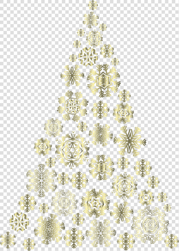 Golden Snowflakes Christmas Png   Snowflake Christmas Tree Png  Transparent PngTransparent PNG