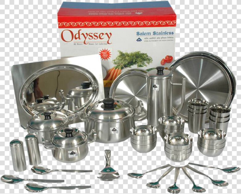 Salem Stainless Steel Dinner Set  HD Png DownloadTransparent PNG