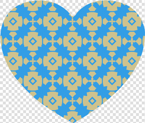 Blue Gold Geometric Heart shaped Mousepad   Heart  HD Png DownloadTransparent PNG