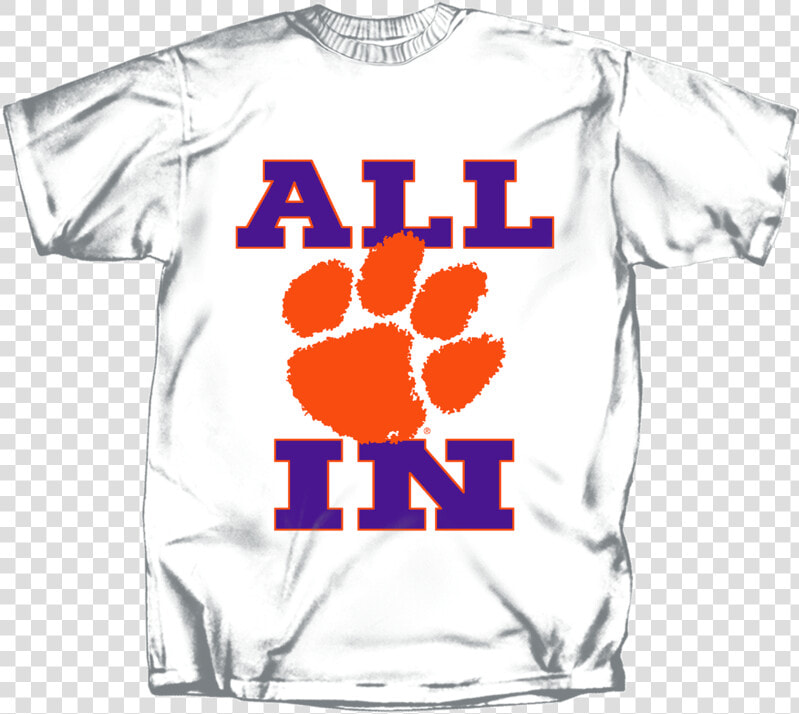 Clemson Paw All In Short Sleeve T shirt   Active Shirt  HD Png DownloadTransparent PNG