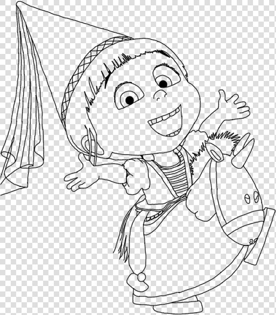 Agnes Despicable Me 2 Using Hat Coloring For Kids Agnes   Despicable Me Agnes Coloring  HD Png DownloadTransparent PNG